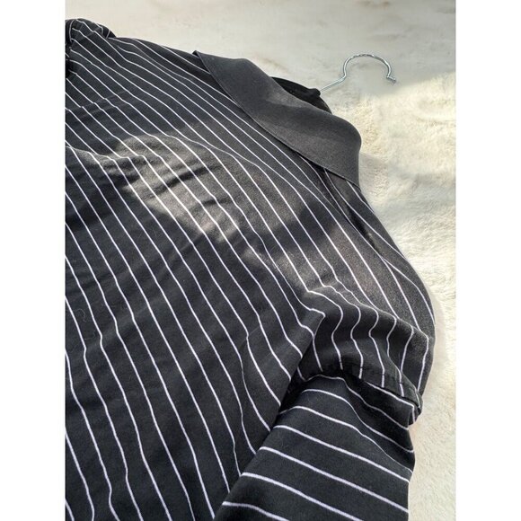 Peter Millar Men's Size L Striped Polo Shirt Black - Picture 7 of 10